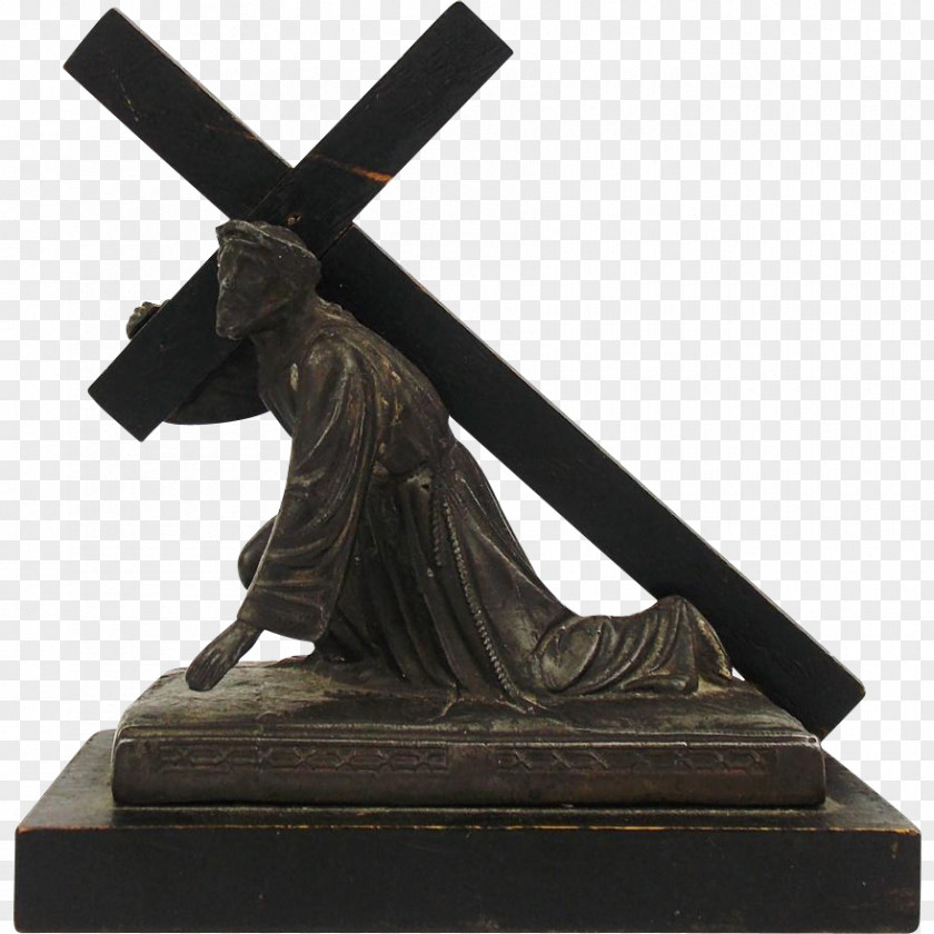 Christian Cross Crucifix Religion Christianity Bronze Sculpture PNG