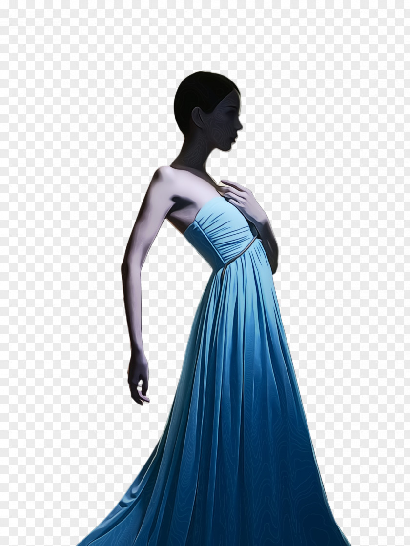 Fashion Formal Wear Dress Blue Gown Clothing Aqua PNG