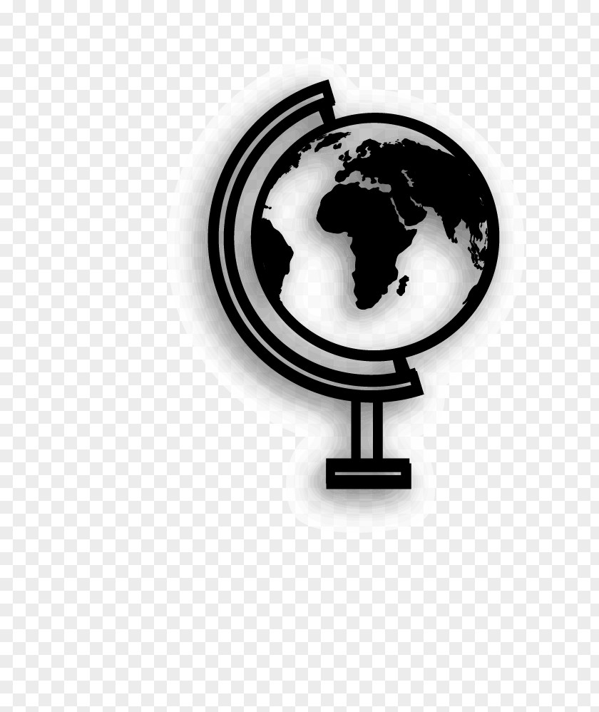 Globe Chart Black And White Illustration PNG