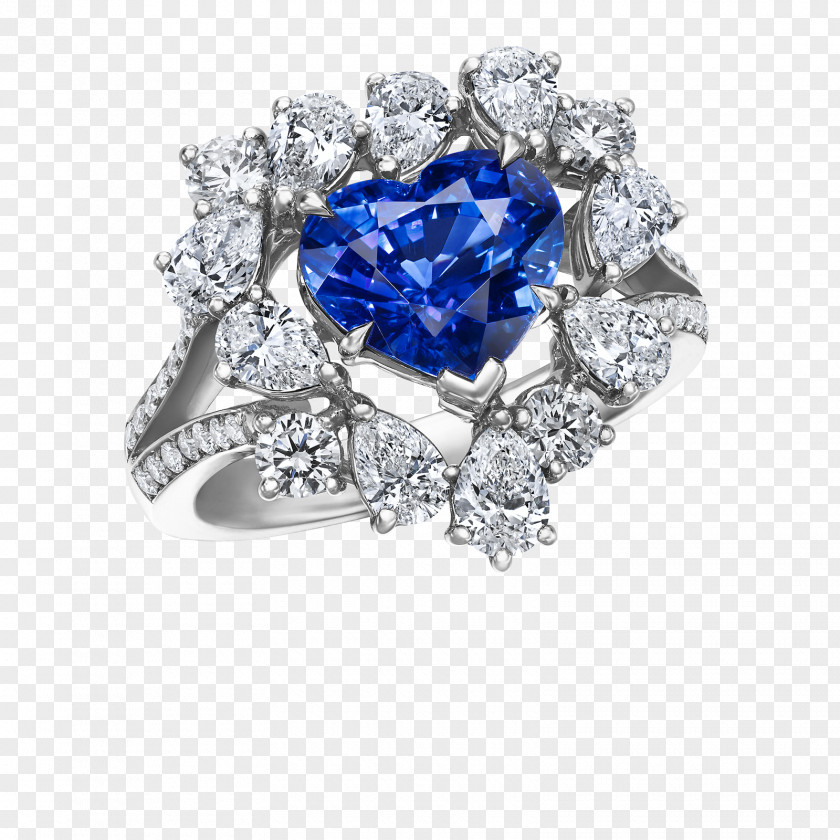Sapphire Bling-bling Body Jewellery Brooch PNG