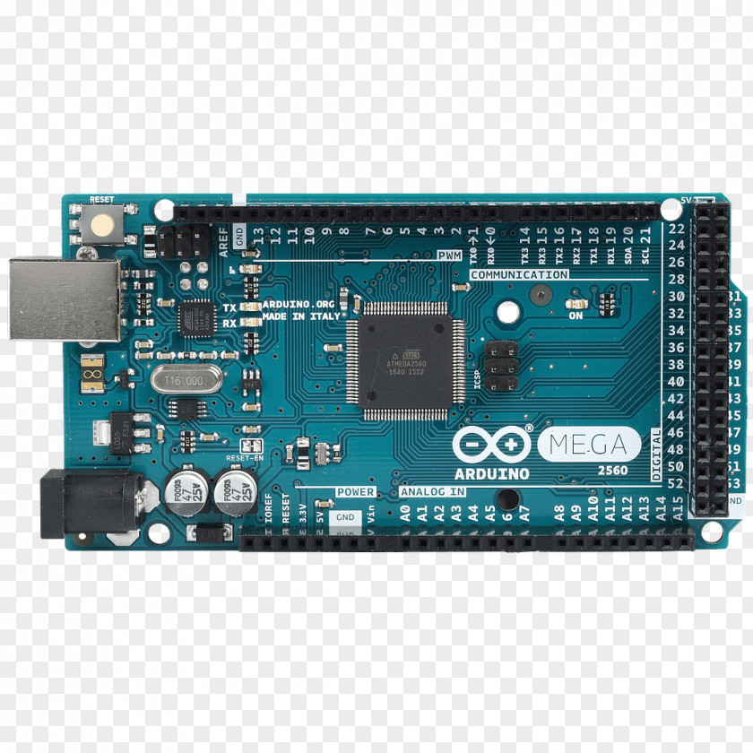 Arduino Mega 2560 Pinout Uno Printed Circuit Board PNG
