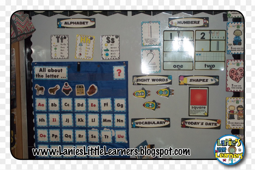 Classroom With Board English Alphabet Letter Case Learning PNG