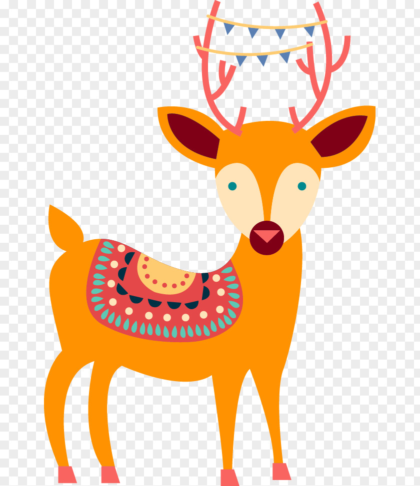 Fallow Deer Reindeer Clip Art Cartoon Image PNG