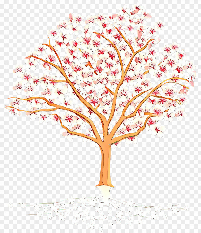Flower Plant Stem Cherry Blossom Tree Drawing PNG