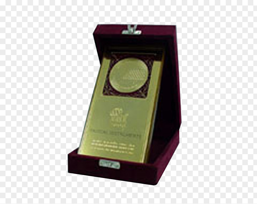Hexagon Award Holder Gold Medal Profile Projector Trophy PNG