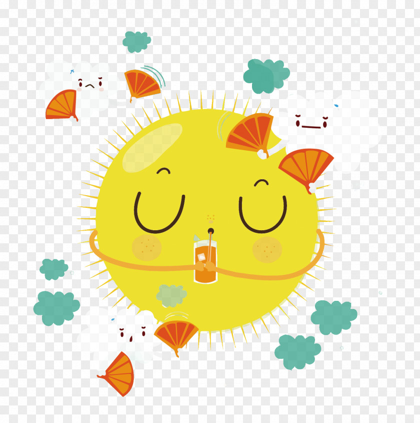 The Vector Waits For Sun Cartoon Clip Art PNG