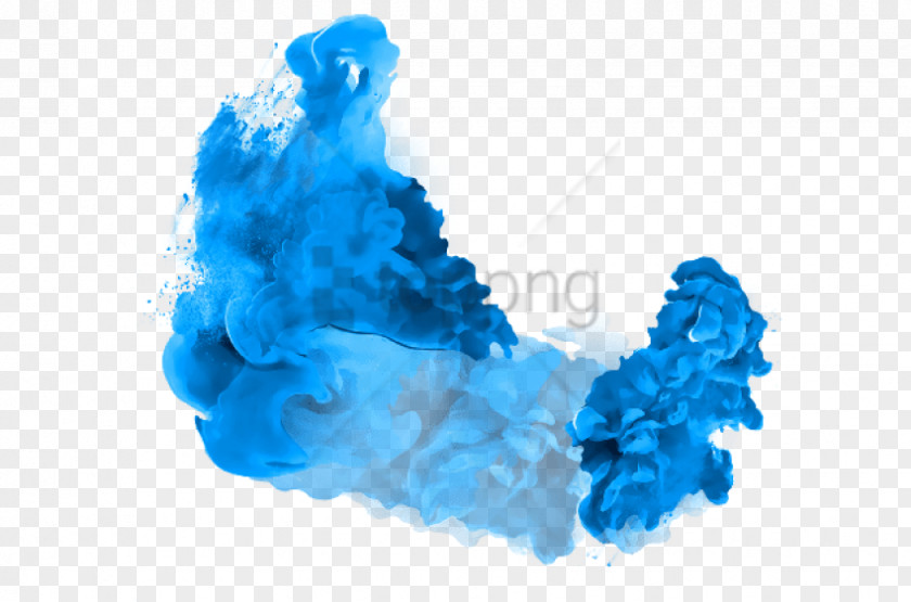 Cloud Electric Blue Smoke Bomb PNG