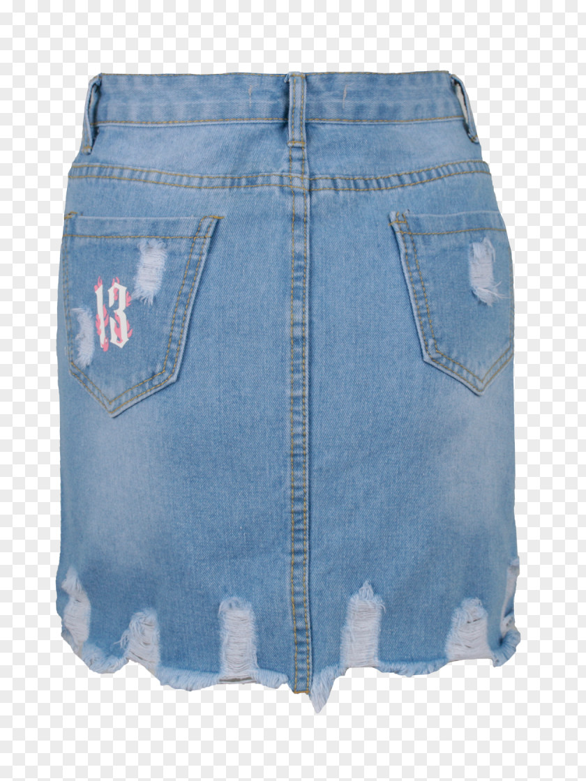 Denim Jeans Skirt Shorts Sky Blue PNG