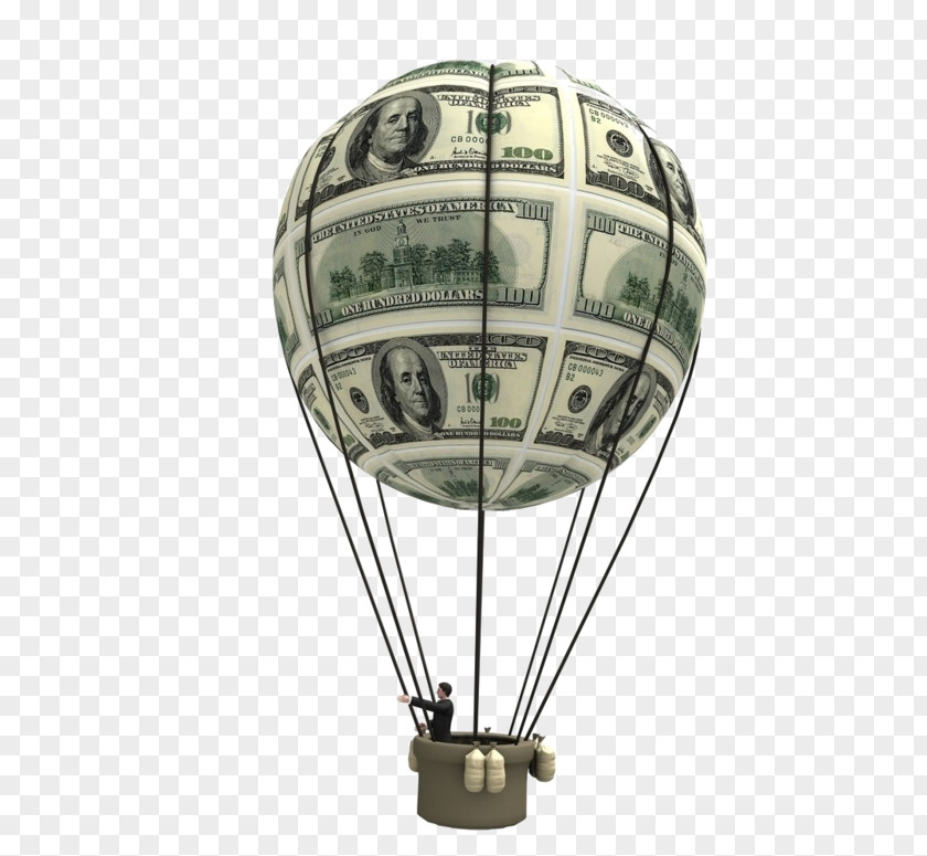Dollar Balloon Money United States Banknote Saving One Hundred-dollar Bill PNG