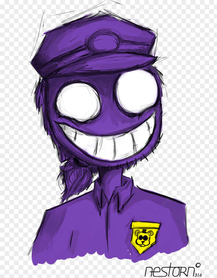 Handsome Guy Five Nights At Freddy's 2 Violet Purple Clip Art PNG