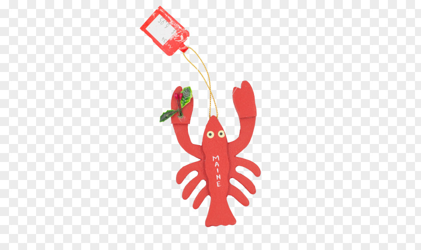 Lobster Christmas Ornament Finger Puppet PNG