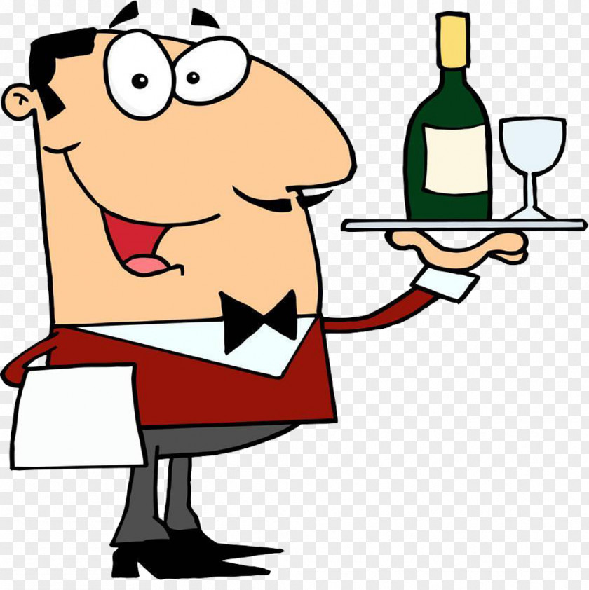 A Servant With Wine Waiter Royalty-free Clip Art PNG