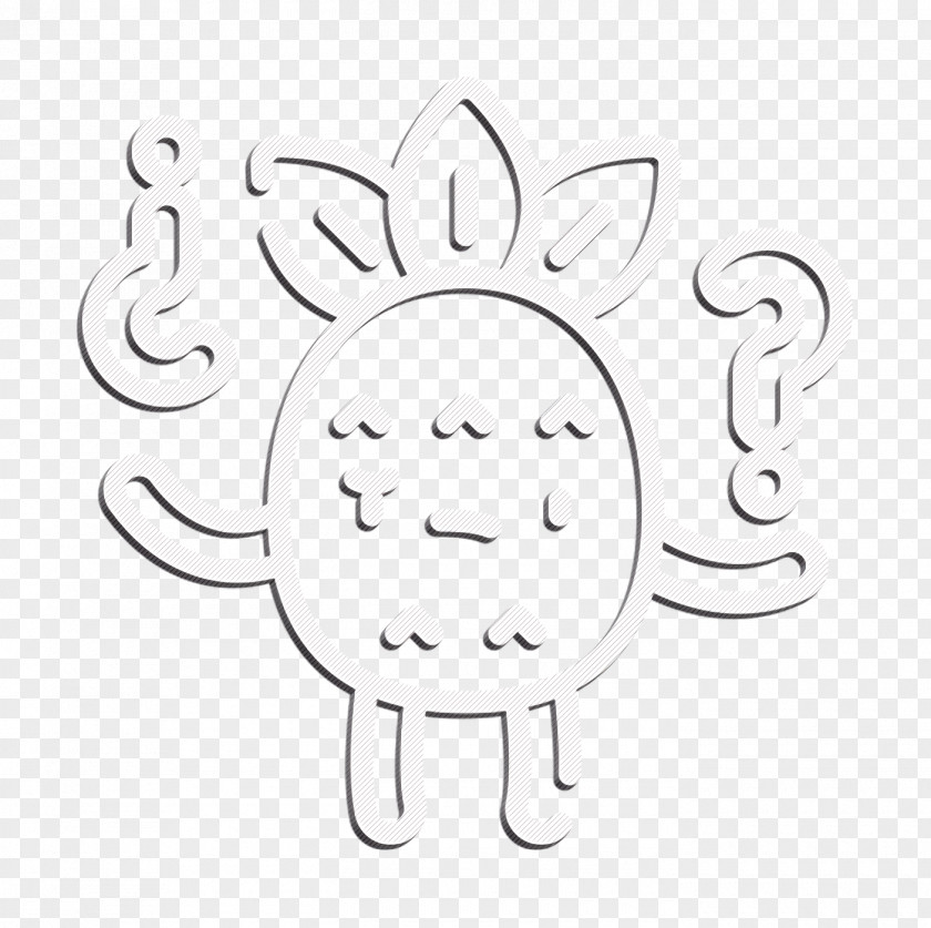 Confused Icon Pineapple Character Doubt PNG