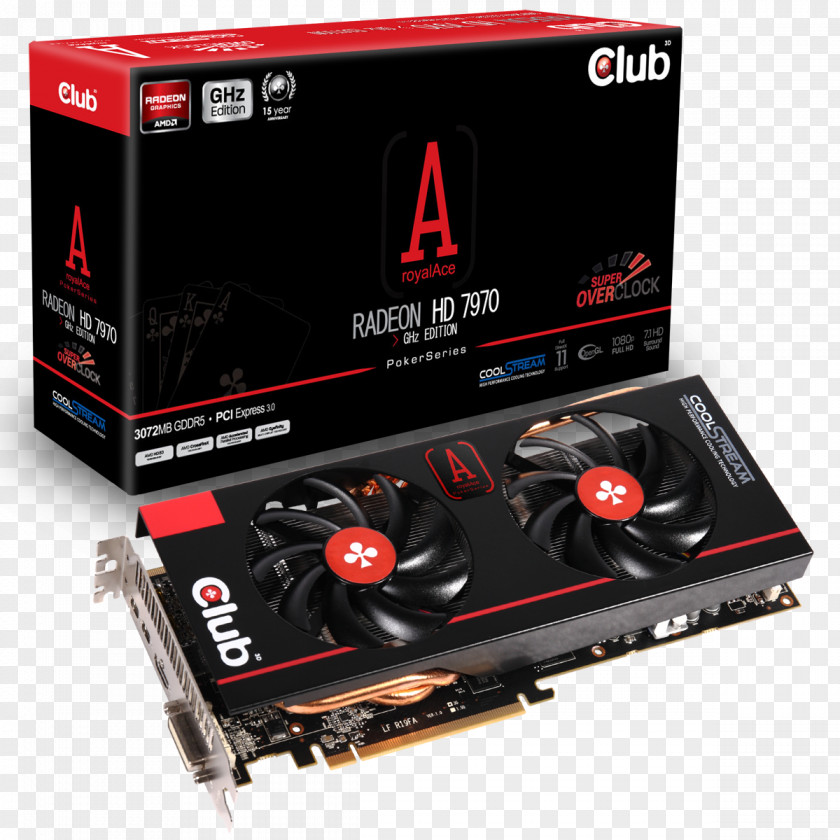 Radeon Hd 4000 Series Graphics Cards & Video Adapters AMD HD 7970 GDDR5 SDRAM Club 3D PNG