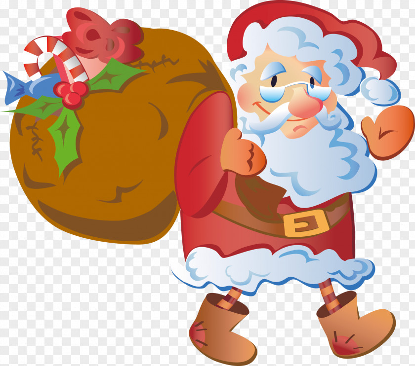 Santa Claus Vector Christmas Clip Art PNG