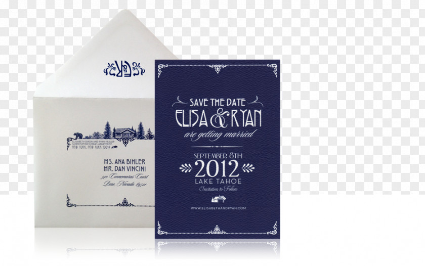 Save The Date Wedding Invitation Brand Font PNG