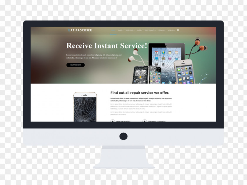 Design Computer Monitors Software Web Template System Repair Technician PNG