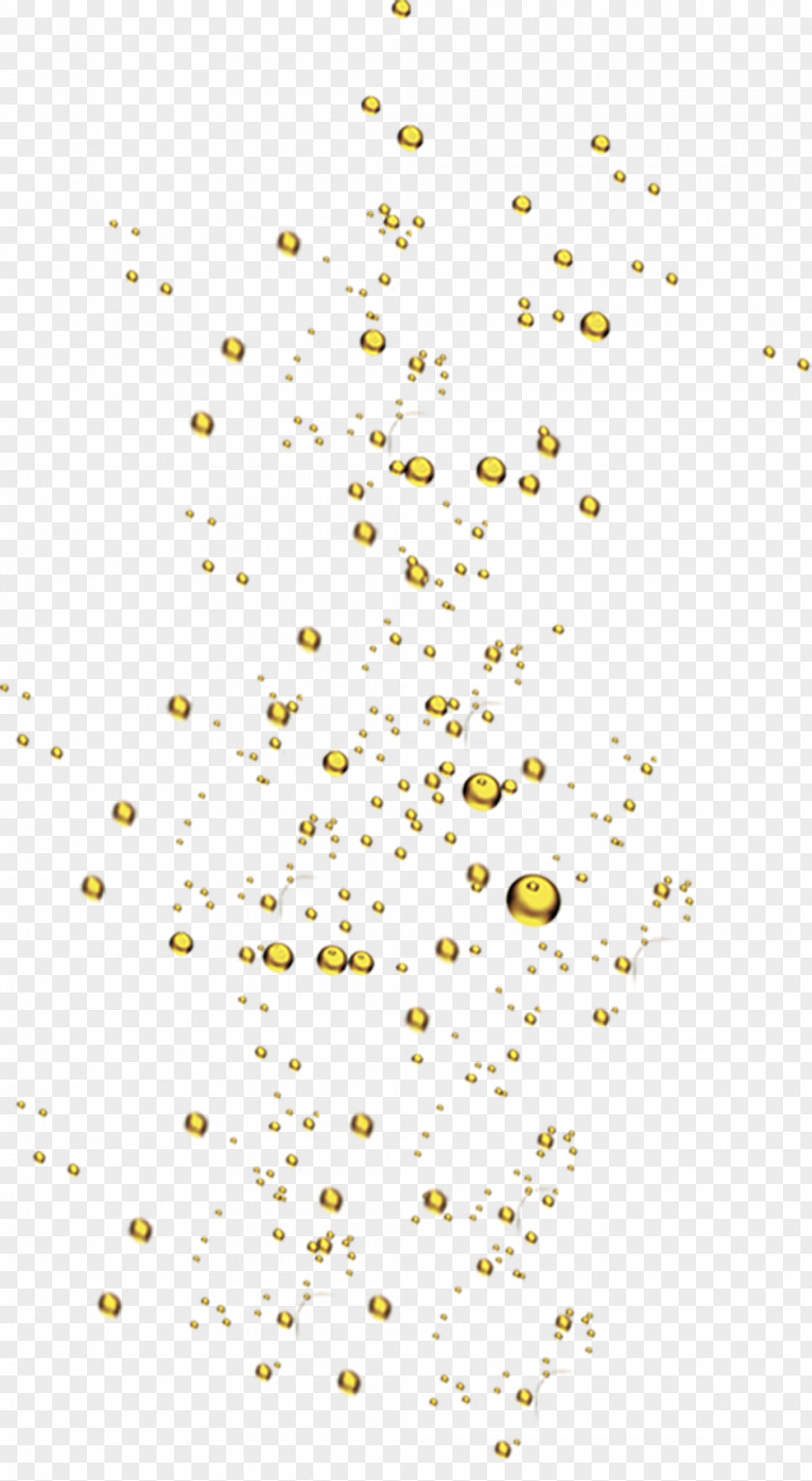 Yellow Droplets Floating Material Drop Paint PNG