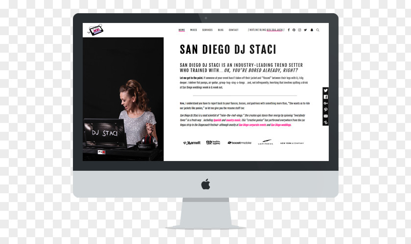 Design Mockup San Diego DJ Staci Multimedia PNG