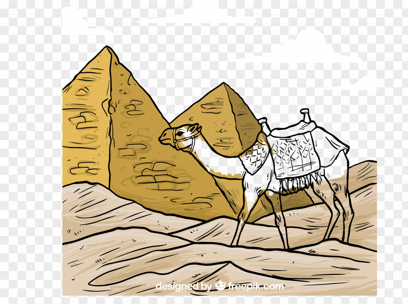 Pyramid Egyptian Pyramids Sahara Illustration PNG
