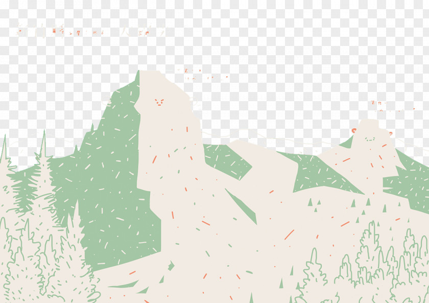 Color Painting Mountains Paper PNG