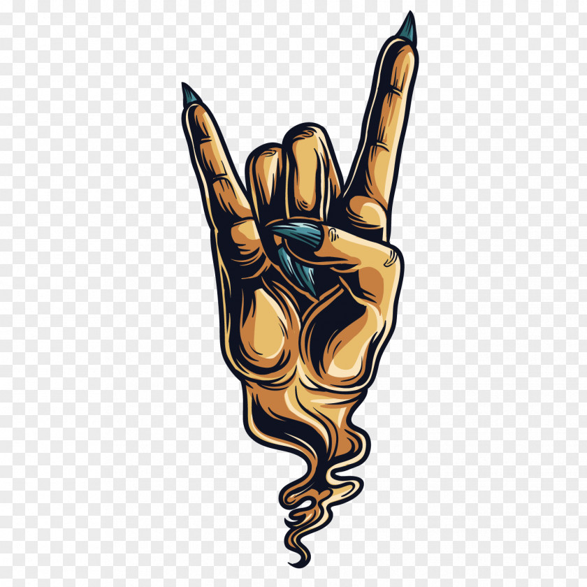 Devil Hand Sign Of The Horns Gesture Sticker PNG