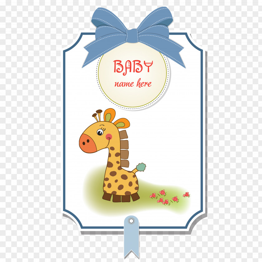 Giraffe Cartoon IllustrationVector Material Illustration PNG