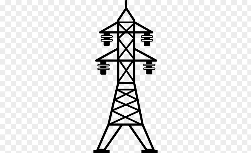 High Voltage Transmission Tower Electric Power Overhead Line Electricity PNG