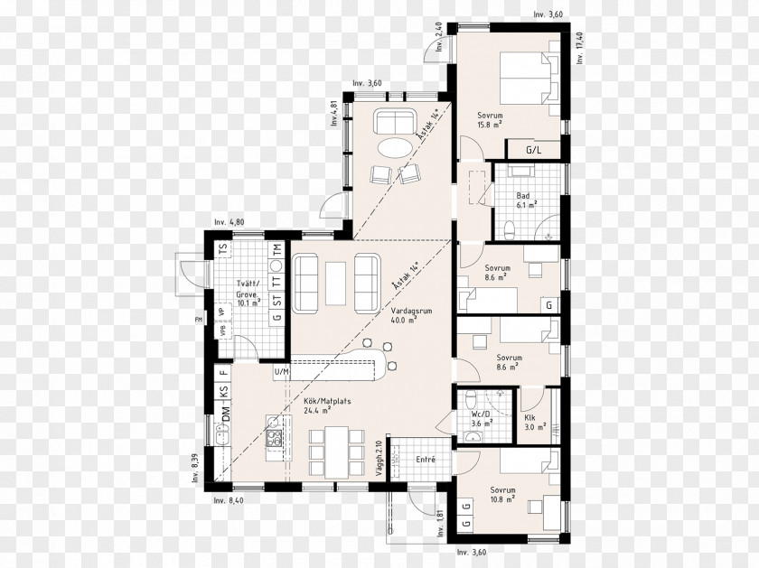 House Floor Plan Myresjöhus AB Family Room Kitchen PNG