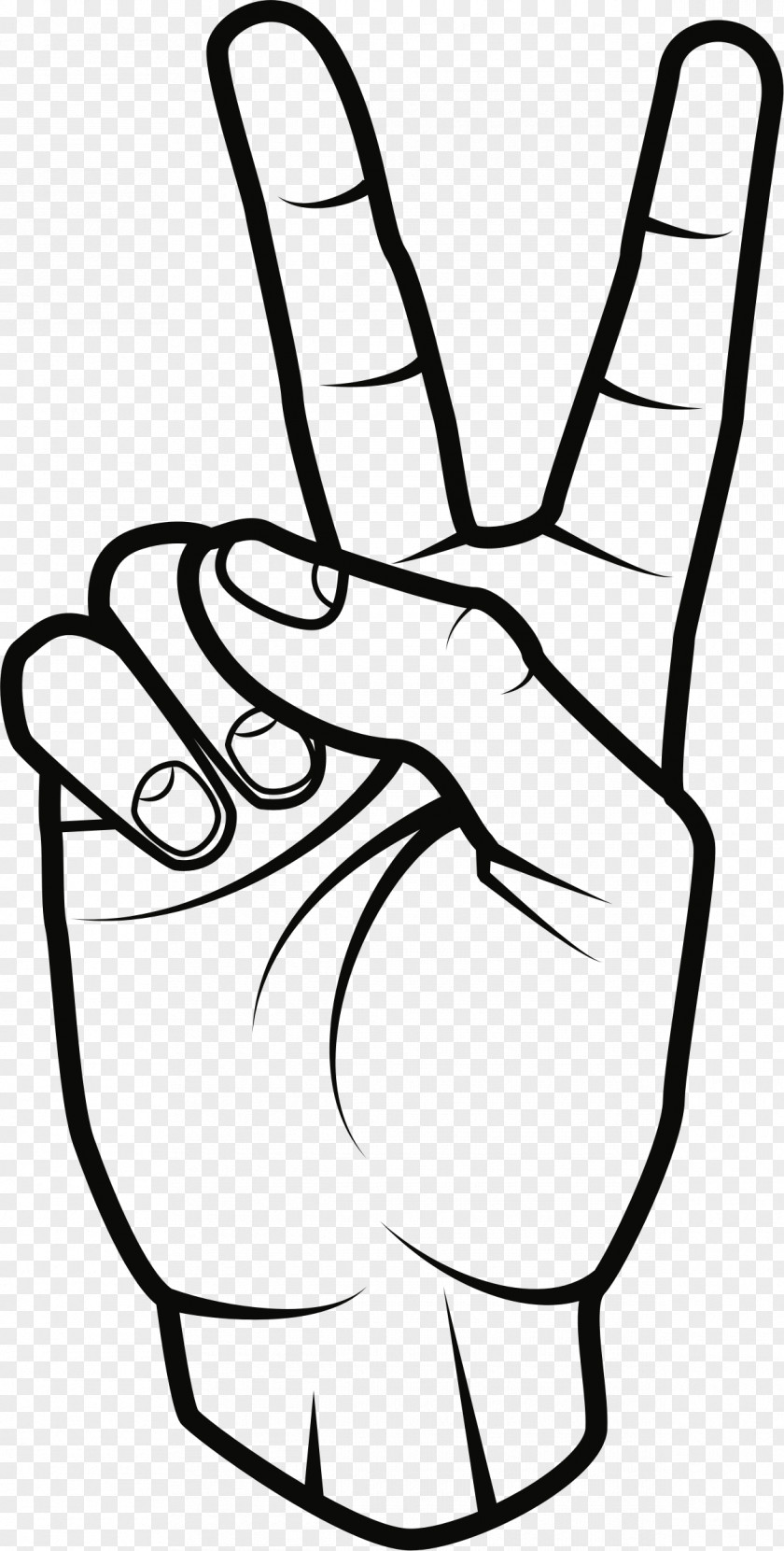 Hand V Sign Vector Graphics Clip Art Of The Horns PNG