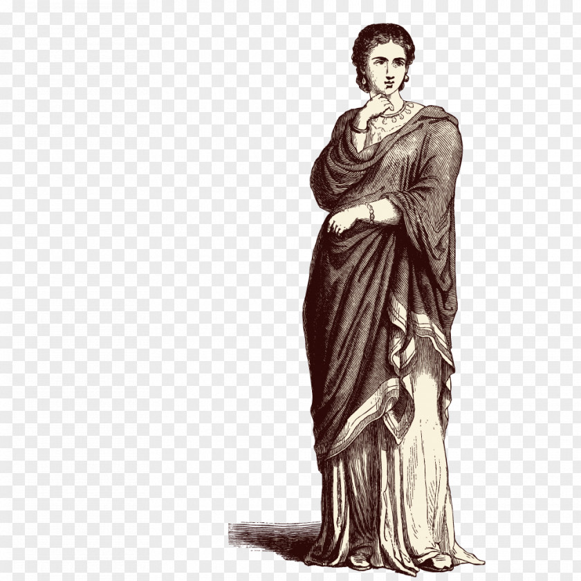 Roman Woman Ancient Rome Drawing Clip Art PNG