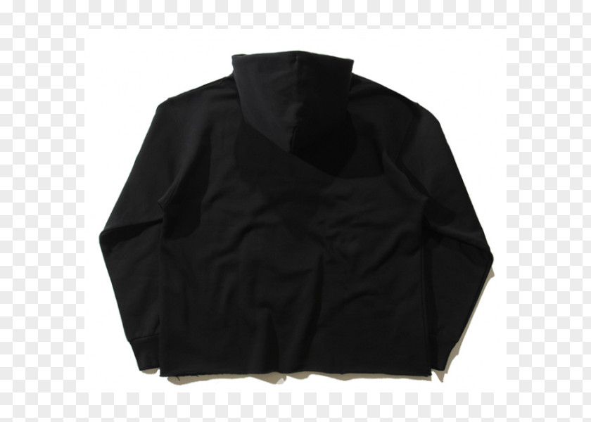 Black Hoodie Jacket Scarf Patchwork Rianna + Nina Neck PNG