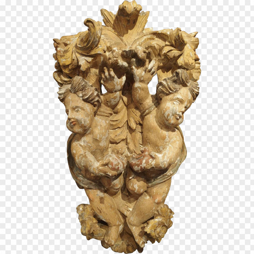 Italy Sculpture Baroque Architecture Wood Carving PNG