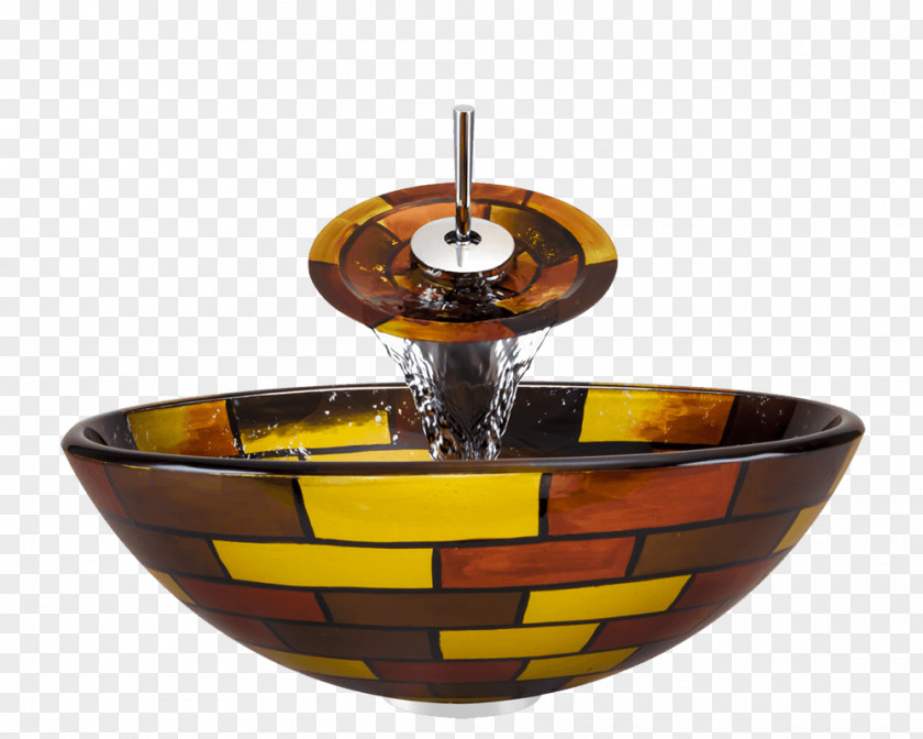 Bathroom Sink Overview Bowl Stained Glass PNG