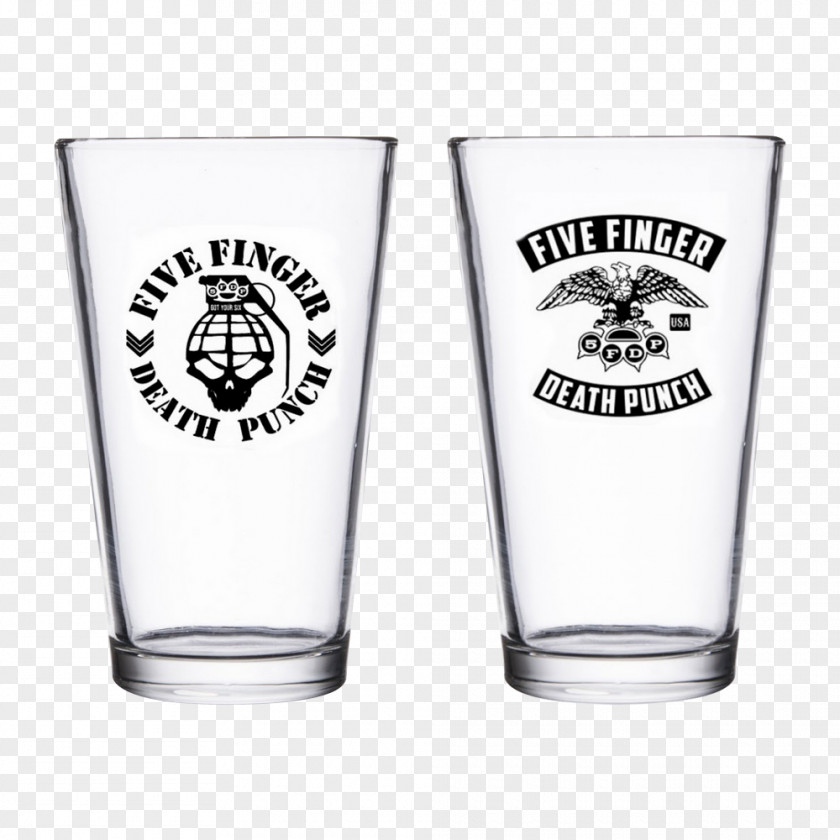 Five Finger Death Punch Pint Glass Beer Glasses T-shirt PNG