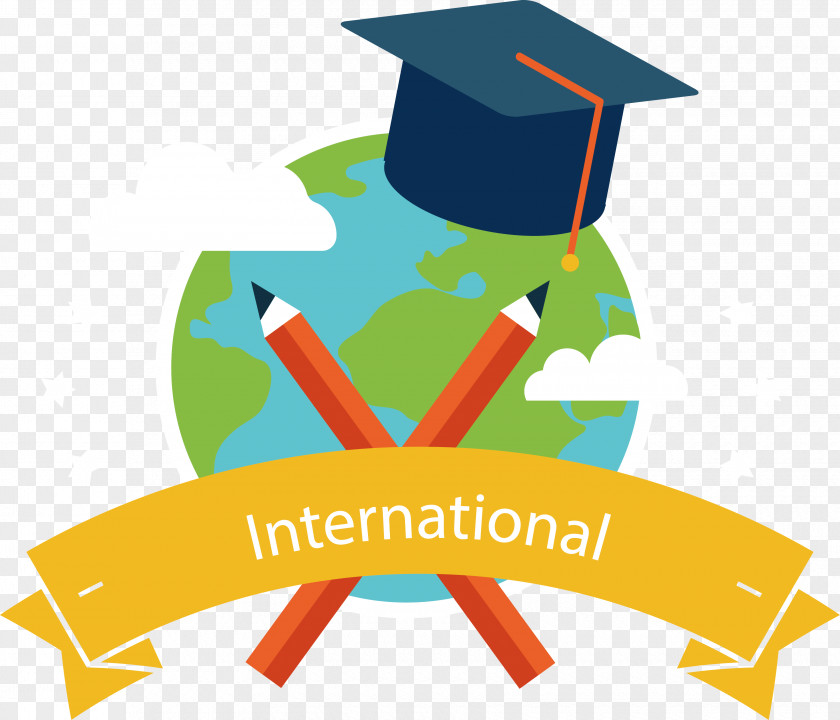Bachelor Of Cap And Pencil Vector Study Abroad Icon PNG