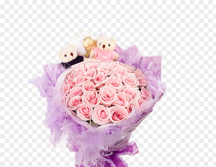 Doll Bouquet Nosegay Flower Beach Rose Gift Bride PNG