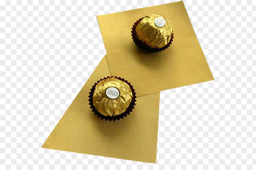 Gold On Tin Foil With Chocolate Ferrero Rocher Paper Aluminium PNG
