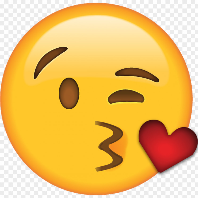 Kiss Emoji Smiley Flirting Love PNG
