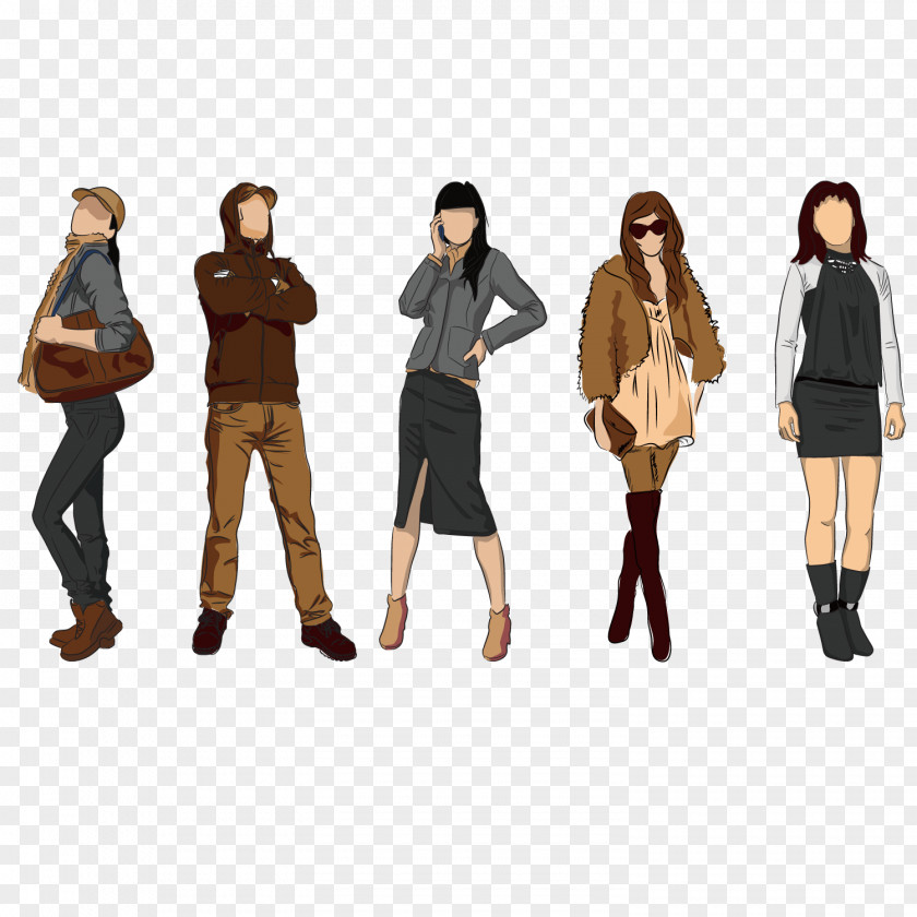 Trend Men And Women Clothing Fashion Model Royalty-free PNG