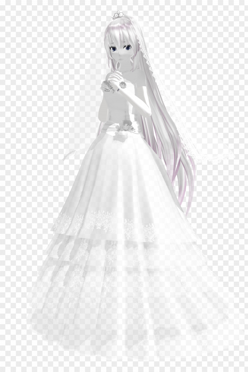 Bride Wedding Dress MikuMikuDance White PNG