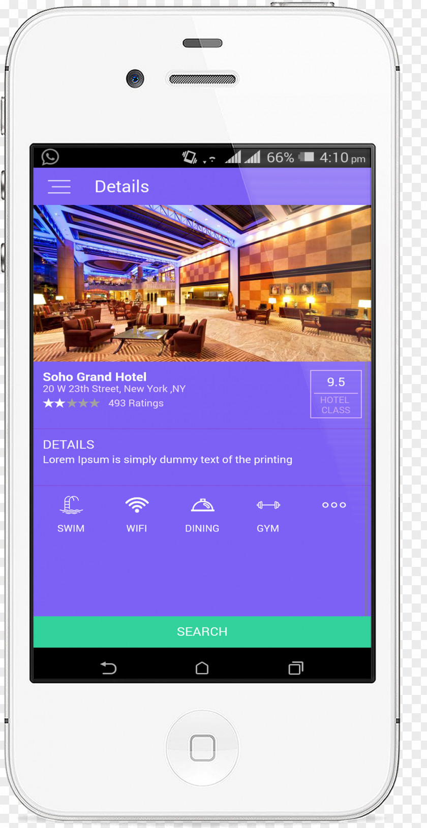 Hotel Booking Feature Phone Smartphone Ionic Mobile Phones Windows PNG