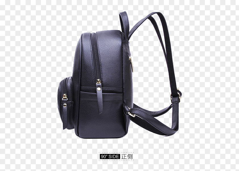 Korean Black Shoulder Bag Lingge Package On The Positive Side Handbag PNG