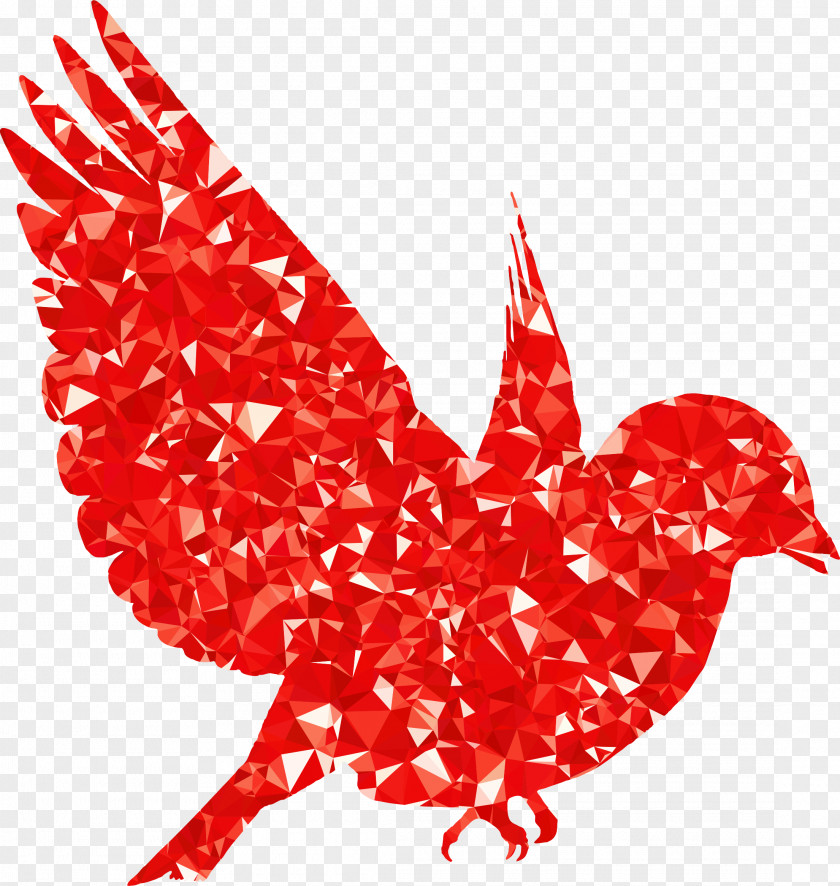Red Gem Bird Clip Art PNG
