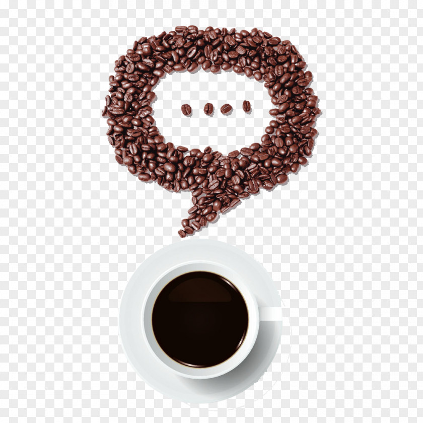 Cartoon Mugs With Coffee Beans Dialog Photos Cup Tea PNG