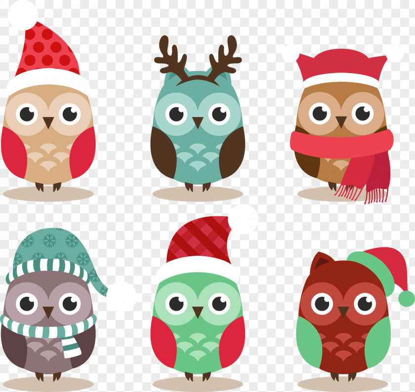 Cute Owls On The Nature Baby Christmas Clip Art PNG