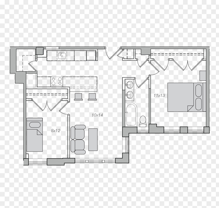 House Apartment Bedroom Architecture Floor Plan PNG