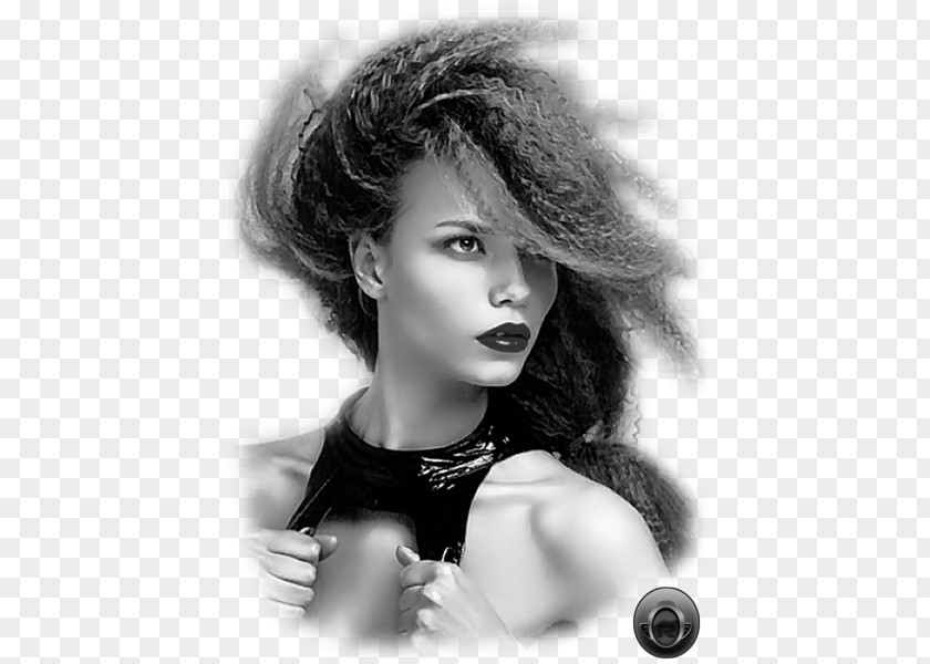 Model Natasha Poly Black And White Female Long Hair PNG