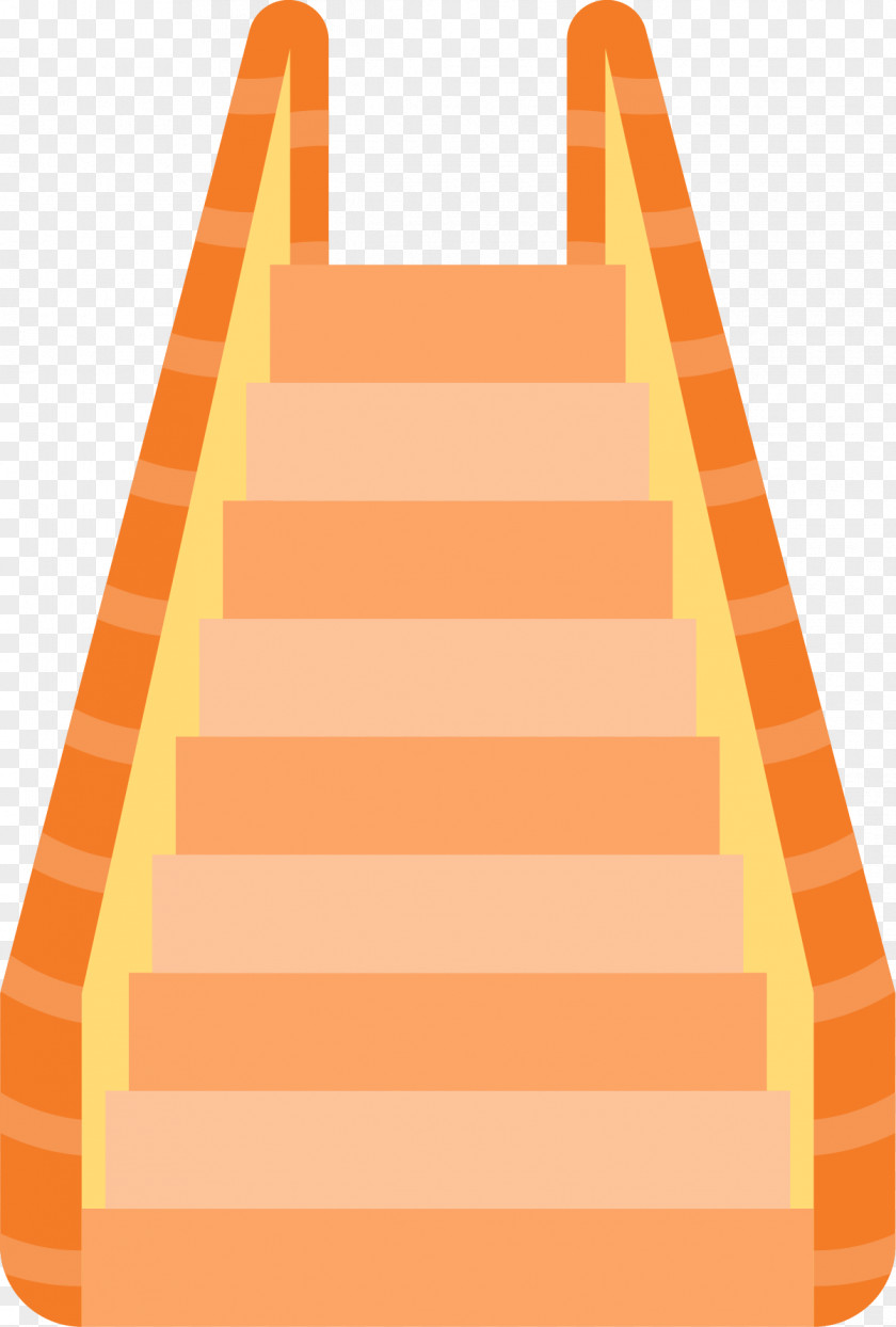 Orange Escalator Stairs Elevator PNG