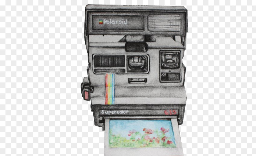 Polaroid Drawing Instant Camera Photography PNG